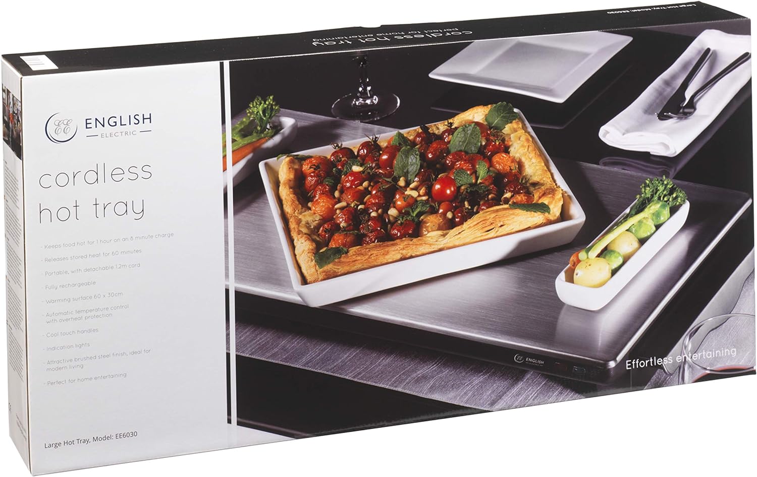English Electric Large Cordless Hot Tray EE6030 Plate and Food Warmer